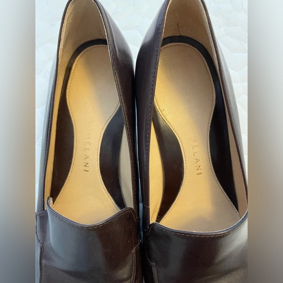 Antonio Melani Brown Genuine Leather Heels - Picture 4 of 5